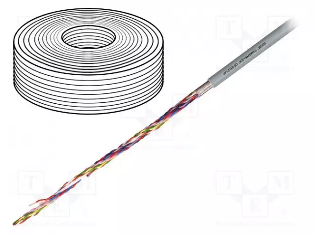 DATAKAAPELI - CHAINFLEX® CF211.PUR - 10X2X0,5MM2 - HARMAA - Suojaamattomat ohjaimien kaapelit - CF211.PUR.05.10.02 - 1