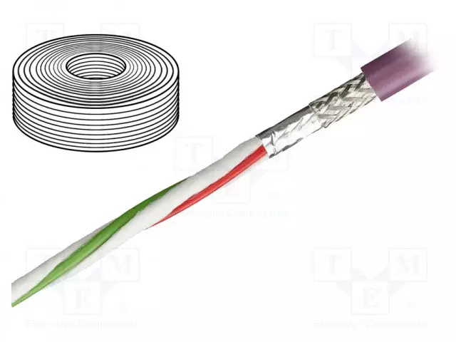 DATAKAAPELI - 2X2,5MM2 - PUR - KELTAINEN - CU - 500V - Suojatut ohjaimien kaapelit - CF898.082 - 1