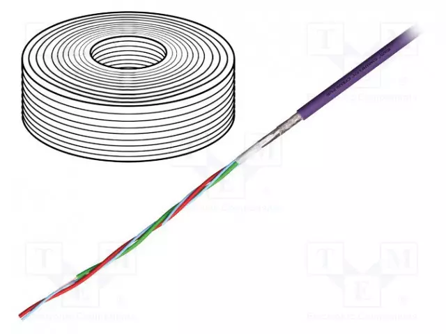 DATAKAAPELI - CHAINFLEX® CFBUS.PUR - 4X0,5MM2 - VIOLETTI - Suojaamattomat ohjaimien kaapelit - CFBUS.PUR.022 - 1