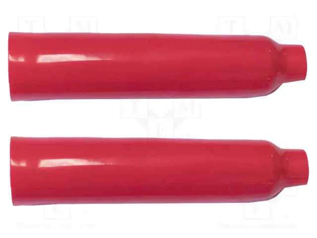 ERISTIN - PUNAINEN - PVC - 107MM - 2KPL - Krokotiili klipsit - BU-43PR-2 - 1