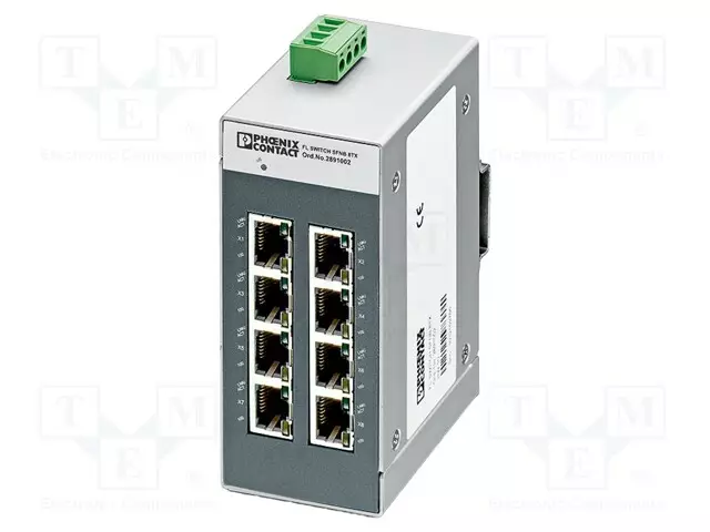 ETHERNET KYTKIN - PORTTIEN LUKU: 8 - 12÷48VDC - RJ45 - Teollisuusverkot - 2891002 - 1