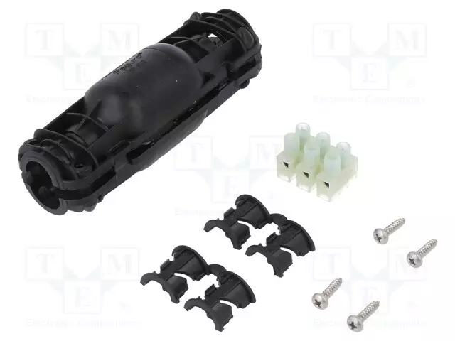 GEELIJATKOS - RELICON - POLYAMIDI - IP68 - MUSTA - Y: 100MM - X: 24MM - Kaapelin geeliliittimet - RELILIGHT-V32.5-I2 - 1