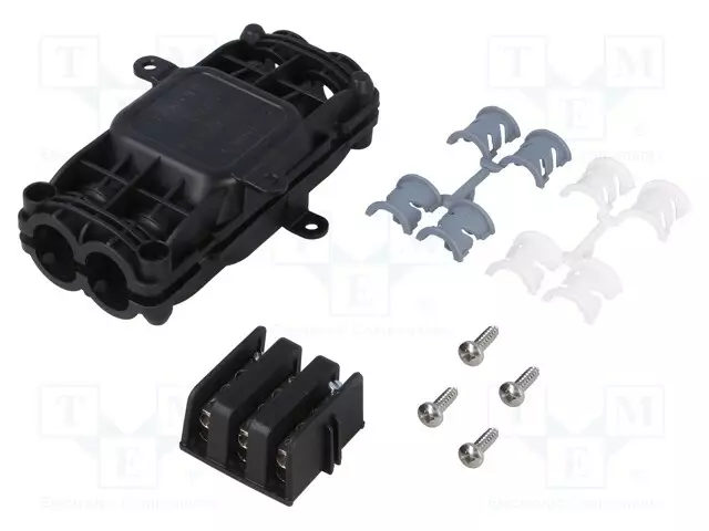 GEELIJATKOS - RELICON - POLYAMIDI - IP68 - MUSTA - Y: 138MM - X: 78MM - Kaapelin geeliliittimet - RELILIGHT-V36-P2 - 1