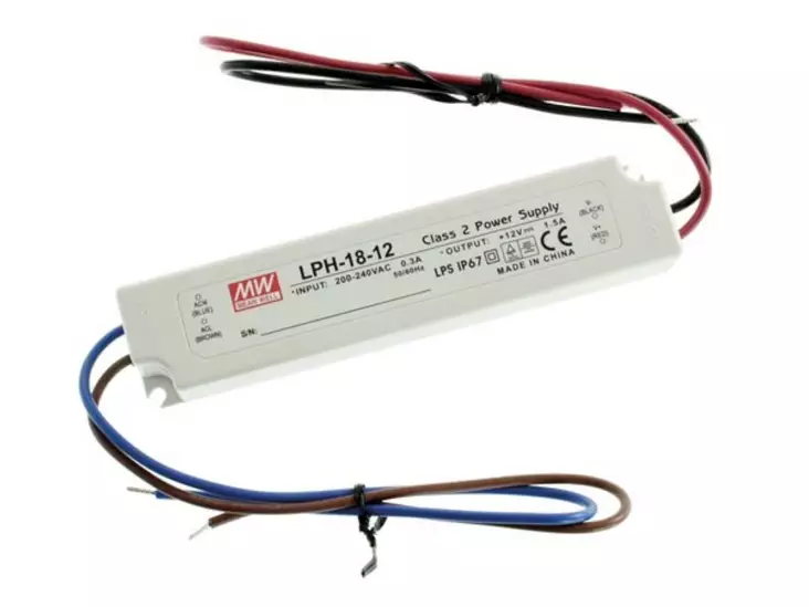 HAKKURITEHOLÄHDE VAKIOJÄNNITE 12VDC 18W - LED teholähteet - LPH-18-12 - 1