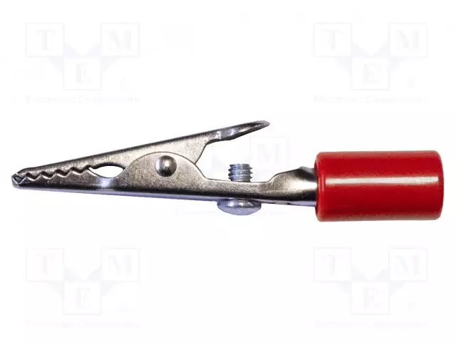 HAUENLEUKA - 10A - PUNAINEN - LEVITYSALUE: MAX.7,9MM - KOK.PIT: 58MM - Krokotiili klipsit - BU-60HS-2 - 1