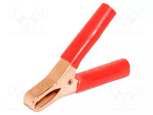 HAUENLEUKA - 75A - LEVITYSALUE: MAX.29MM - KOK.PIT: 74MM - PUNAINEN - Krokotiili klipsit - BU-46C-2 - 1