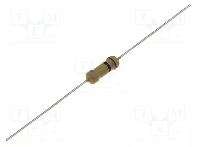 HIILIKALVOVASTUS - 1,2KOHM - 1W - ±5% - 500V - Ø0,6X26MM - Ø3,2X9MM - L: 9MM - Vastukset - läpijuotettavat - THT - CF1WS-1K2 - 1