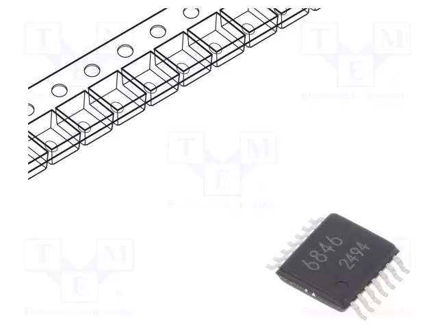IC: DRIVER - H SILTA - ASKELMOOTTORIN OHJAIN - SSOP14 - 0,5A - CH: 2 - Moottori- ja PWM-ajurit - BA6846FV-E2 - 1