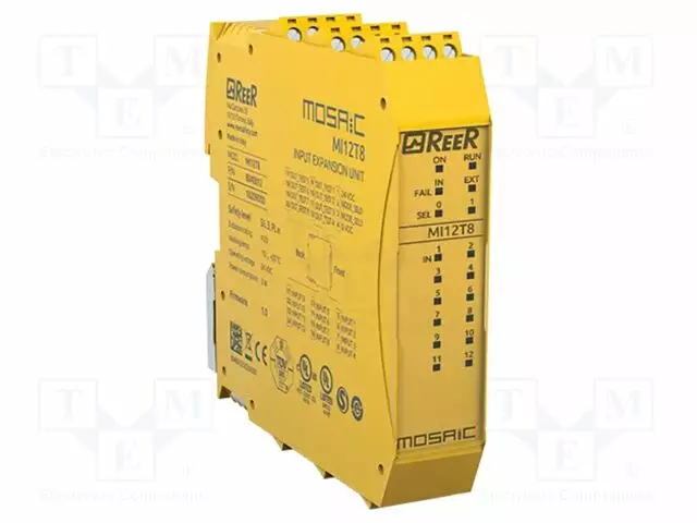 I/O LAAJENNUSMODUULI - RUUVI-24VDC - IN: 12 - OUT: 8 - DIN-KISKOLLE - Turvakytkimet - säätömoduulit - 1100022 - 1