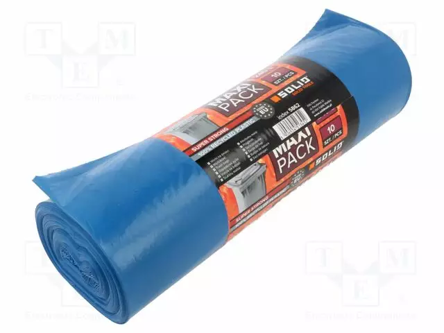 JÄTESÄKIT - LDPE - SININEN - 240L - 10KPL - MAXI PACK - Pakkaaminen ja suojaus - SOLID-5862 - 1