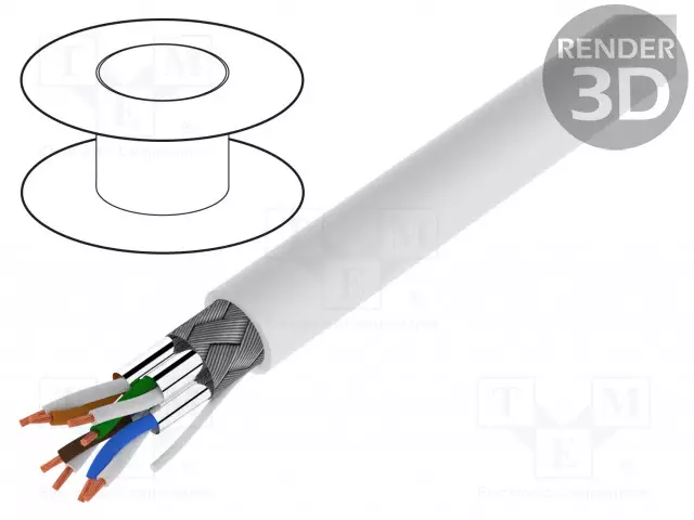 JOHTO - S/FTP - 7 - CU - LSZH - VALKOINEN ØJOH: 6MM - ATK-kaapelit - CPV0042 - 1