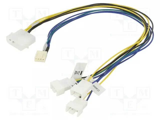 JOHTO: TUULETTIMIEN VIRTAJOHTO - PISTOKE: SUORA - 0,3M - 3X JAKAJA - Tuulettimien virtajohdot - AK-CB002 - 1