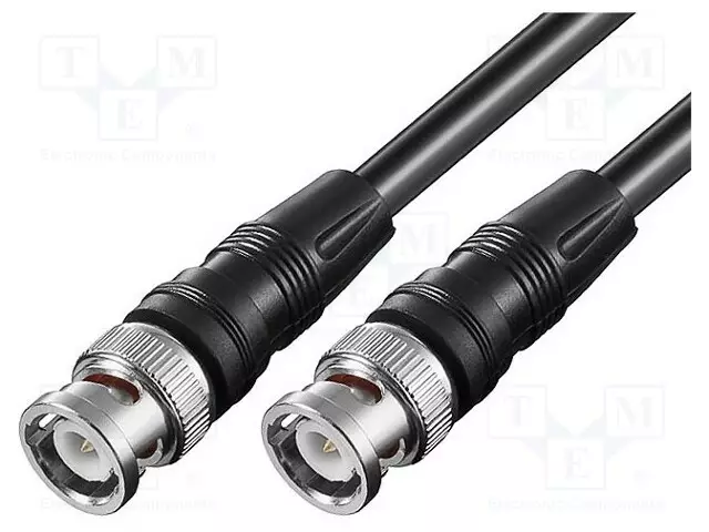 KAAPELI - 2M - BNC-UROS-MOLEMMIN PUOLIN - MUSTA - 75OHM - Antennijohdot - CABLE-505-75-2 - 1