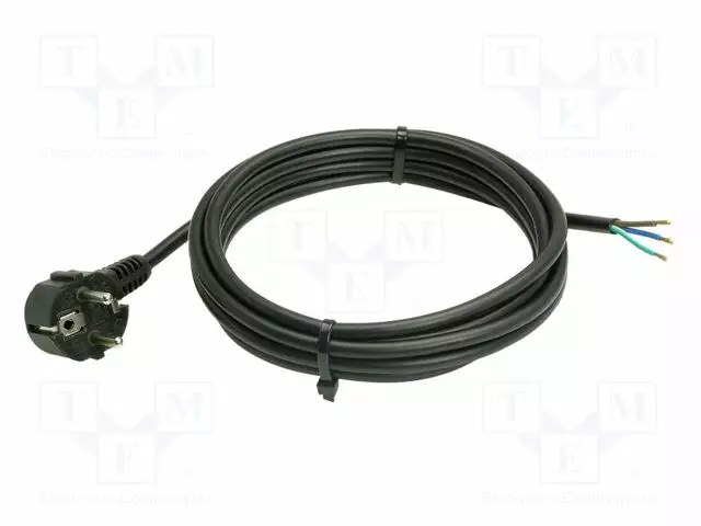 KAAPELI - 3G1MM2 - CEE 7/7 (E/F) KULMAPISTOKE,JOHDOT - PVC - 3M - 16A - Tietokone- ja  laitejohdot - AS-70832 - 1