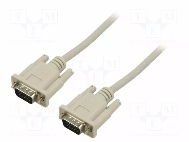 KAAPELI - D-SUB 15PIN PISTOKE,MOLEMMIN PUOLIN - HARMAA - 3M - CCS - HDMI, DVI, DisplayPort johdot - GOOBAY-68312 - 1