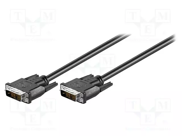 KAAPELI - DVI-D (18+1) PISTOKE,MOLEMMIN PUOLIN - 2M - MUSTA - HDMI, DVI, DisplayPort johdot - DVIMM1812 - 1
