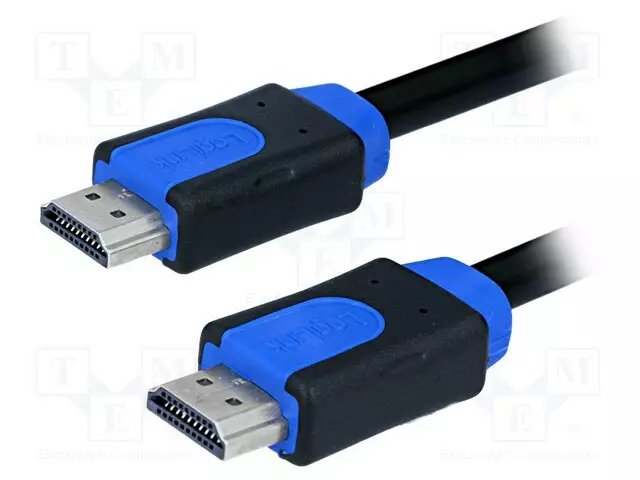 KAAPELI - HDMI-PISTOKE,MOLEMMIN PUOLIN - PVC - PIT: 2M - ØJOH: 7,3MM - HDMI, DVI, DisplayPort johdot - CHB1102 - 1