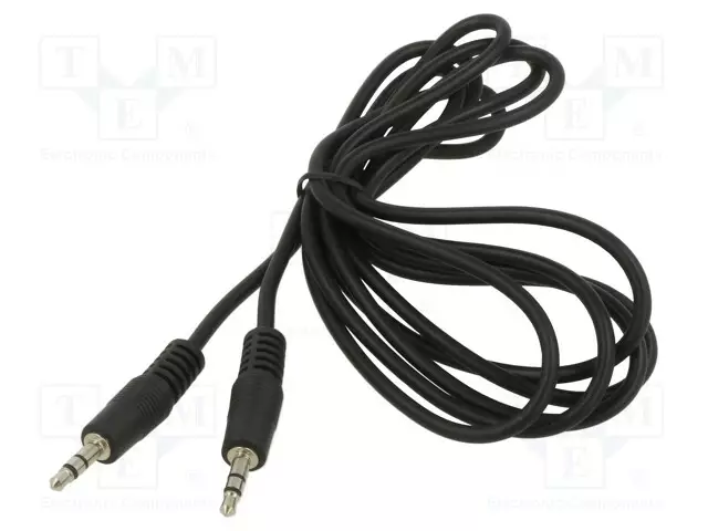 KAAPELI - JACK 3,5MM 3PIN PISTOKE,MOLEMMIN PUOLIN - 1,8M - MUSTA - Muut audio-videokaapelit - AK-AV-12 - 1