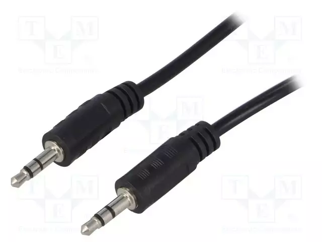 KAAPELI - JACK 3,5MM 3PIN PISTOKE,MOLEMMIN PUOLIN - 5M - MUSTA - Muut audio-videokaapelit - CA1052 - 1
