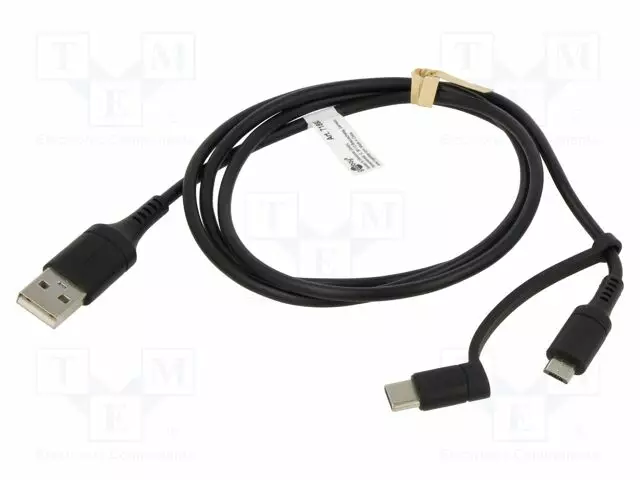 KAAPELI - USB 2.0 - 1M - MUSTA - 480MBPS - USB kaapelit ja adapterit - GOOBAY-71892 - 1