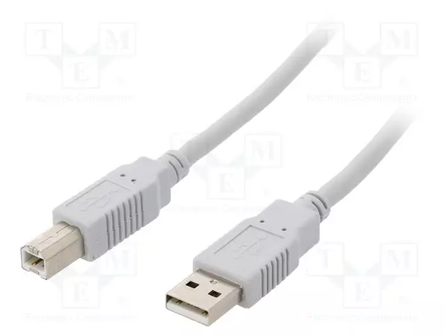 KAAPELI - USB 2.0 - USB A PISTOKE,USB B PISTOKE - 2M - VAALEANHARMAAA - USB kaapelit ja adapterit - BQC-USB2AB2 - 1