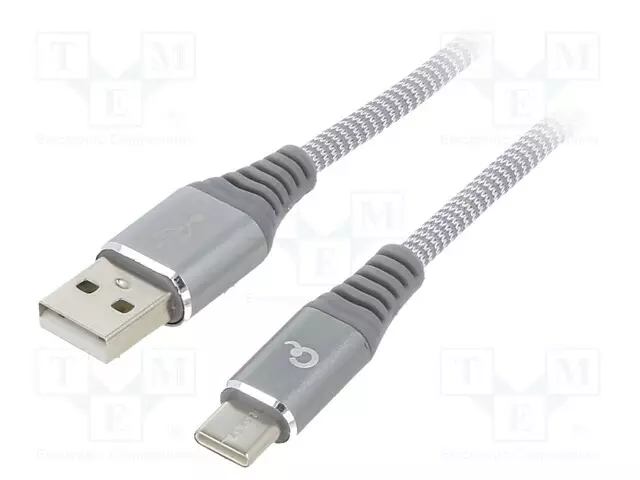 KAAPELI - USB 2.0 - USB A PISTOKE,USB C PISTOKE - KULLATTU - 2M - USB kaapelit ja adapterit - CC-USB2B-AMCM-2WB2 - 1