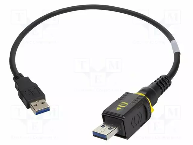 KAAPELI - HARTING PUSHPULL (V4) - USB 3.0 - 1,5M - MUSTA - IP65,IP67 - USB kaapelit ja adapterit - 09454452912 - 1