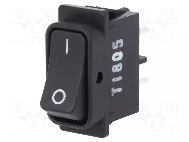 KEINUKYTKIN - DPST - AS: 2 - ON-OFF - 16A/250VAC - MUSTA - IP40 - EI OLE - 1552 - Keinukytkimet - 1552.2602 - 1