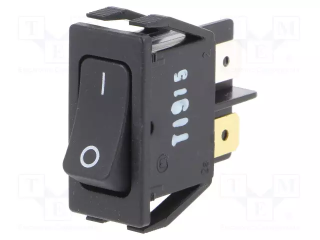 KEINUKYTKIN - DPST - AS: 2 - ON-OFF - 16A/250VAC - MUSTA - IP40 - EI OLE - 1552 - Keinukytkimet - 1552.3112 - 1