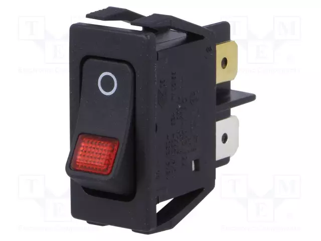 KEINUKYTKIN - DPST - AS: 2 - ON-OFF - 16A/250VAC - MUSTA - IP40 - HEHKULAMPPU - Keinukytkimet - 1555.3102 - 1