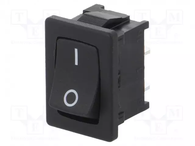 KEINUKYTKIN - SPST - AS: 2 - ON-OFF - 10A/250VAC - MUSTA - IP40 - EI OLEOHM - Keinukytkimet - 01801.1146-02 - 1