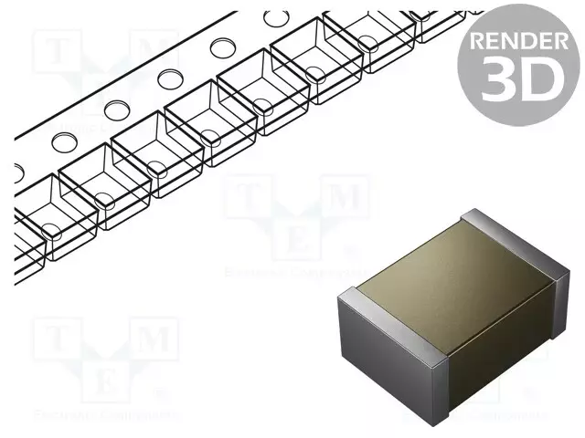 KERAAMINEN KONDENSAATTORI - MLCC - 2,2NF - 1KV - C0G (NP0) - ±5% - SMD - MLCC SMD kondensaattorit - MC12JTN102222 - 1
