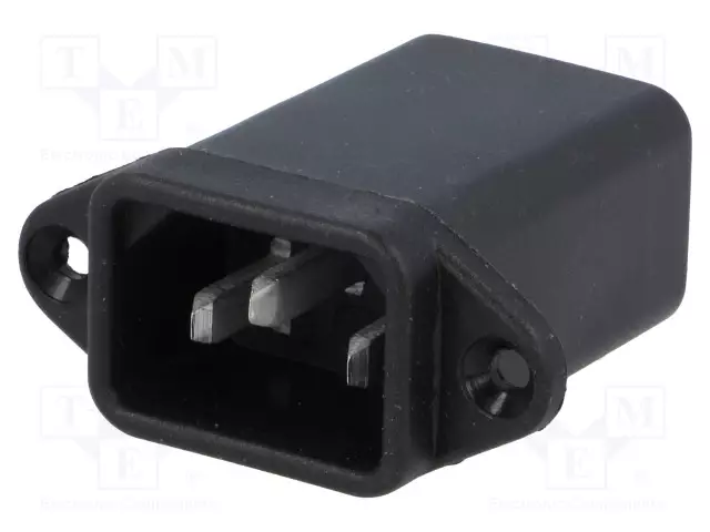 KOJELIITIN RUNKO UROS - 2A - 250VAC - C14 (E) - IEC 60320 - AC liittimet ja rungot - FW412-2 - 1