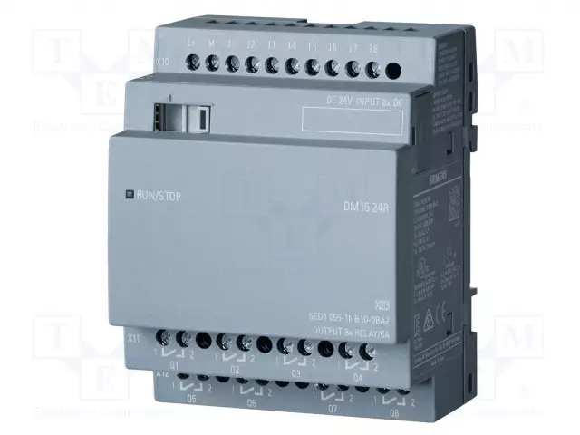AUTOMATION MODULE: EXTENSION - IN: 8 - OUT: 8 - OUT 1: RELAY - 5A - 24VDC - Ohjelmoitavat releet - 6ED1055-1NB10-0BA2 - 1