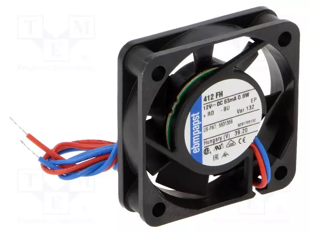 LAITETUULETIN - DC - 12VDC - 40X40X10MM - 9M3/H - 26DBA - LIUKU - DC 12V tuulettimet - 412FH-132 - 1