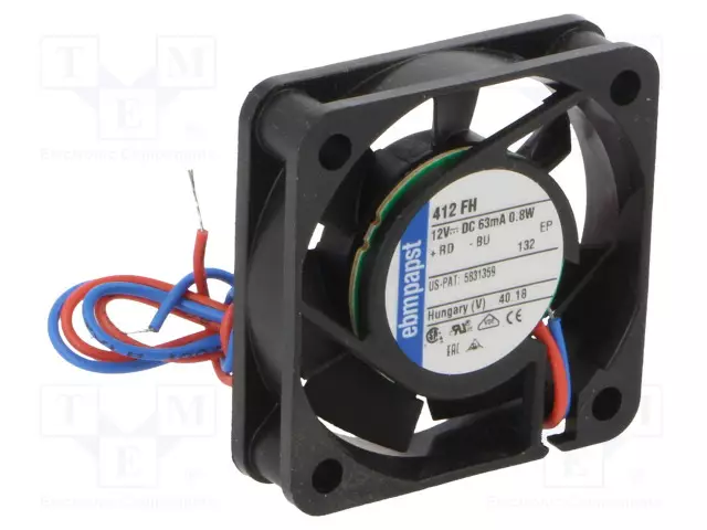 LAITETUULETIN - DC - 12VDC - 40X40X10MM - 9M3/H - 26DBA - LIUKU - DC 12V tuulettimet - 412FH132 - 1