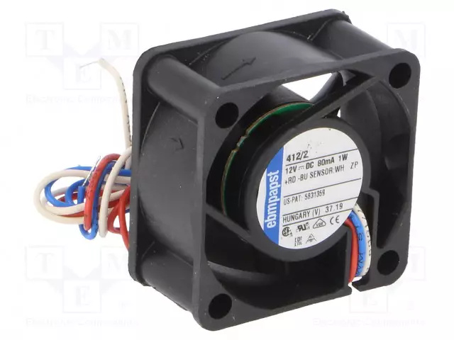 LAITETUULETIN - DC - 12VDC - 40X40X20MM - 10M3/H - 18DBA - LIUKU - DC 12V tuulettimet - 4122 - 1