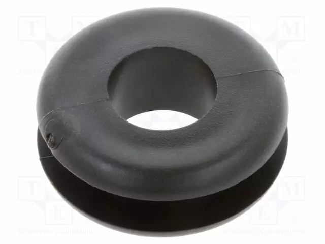 LÄPIVIENTI - ØASENNUSAUK.: 19MM - ØREIKÄ: 11,1MM - MUSTA - 0÷80°C - PVC - Läpivientirenkaat - ESS-10102442 - 1