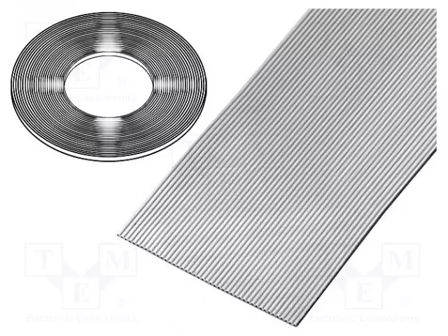 LATTAKAAPELI - 1MM - CU - SUOJAAMATON - PVC - HARMAA - Yksiväriset nauhakaapelit - 3625-12 - 1