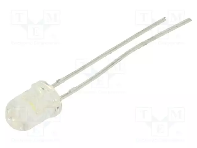 LED - KYLMÄVALKOINEN - 5MM - 3000÷12000MCD - 55° - ETUOSA: KUPERA - 120MW - Pyöreät LEDit - C513A-WSN-CW0Z0152 - 1