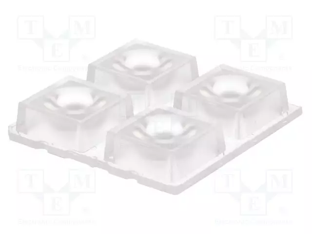 LED-LINSSI - NELIÖMAINEN - LÄPINÄKYVÄ - 44÷69° - H: 8,5MM - Linssit LEDeille - C13232 - 1