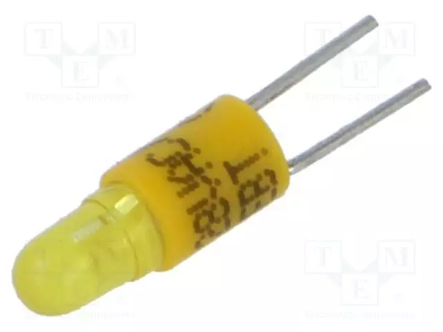 LED LAMPPU - KELTAINEN - BI-PIN - 28VDC - 28VAC - MUOVI - 3MM - -20÷60°C - Merkkivalot ja pienoislamput - 15015452 - 1
