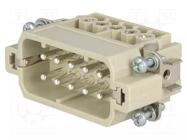 HDC-LIITTIMEN SISÄOSA - UROS - 16A - 250V - HAN® A - PIN: 10 - HARTING liittimet - 09200102612 - 1