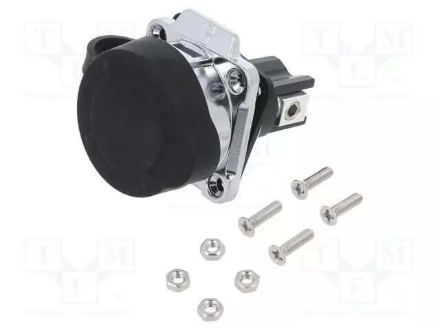 LIITIN: PYÖREÄT - PISTORASIA - KOKO 28 - 02 - NAARAS - PIN: 2 - 500V - 50A - Erikoisliittimet - 2820-02 - 1