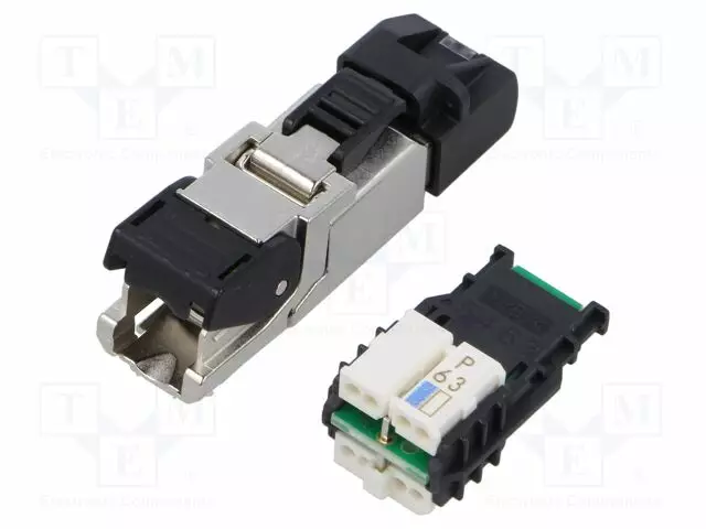 LIITIN: RJ45 - PISTOKE - PIN: 8 - CAT: 6A - SUOJAAMATTOMAT - KULLATTU - RJ liittimet - J00026A2112 - 1