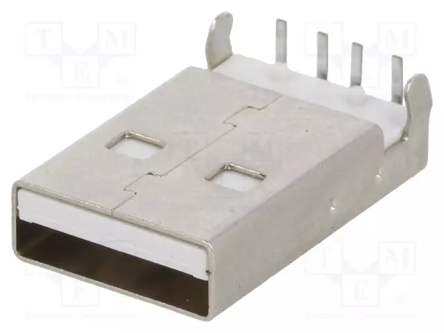 LIITIN: USB A - PISTOKE - PCB - THT - PIN: 4 - 90° KULMA - USB 2.0 - USB liittimet - KEYS932 - 1