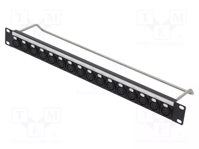 LIITIN: XLR - PATCH PANEL - NAARAS - RUUVATTU - RUUVIKIERRE: M3 - RACK - XLR liittimet ja tarvikkeet - CP30182 - 1