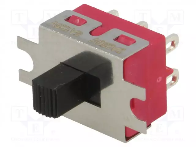 LIUKUKYTKIN - AS: 2 - DPDT - 2A/250VAC - ON-ON - RUUVI-RASTERI: 4,7MM - Mikrokytkimet - IC2105S1M1QE2 - 1