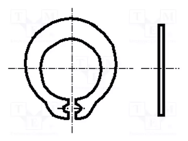 LUKKORENGAS - JOUSITERÄS - AKSELIN HALK: 10MM - BN 832 - RENGAS: ULKO- - Lukkoprikat - B10BN832 - 1