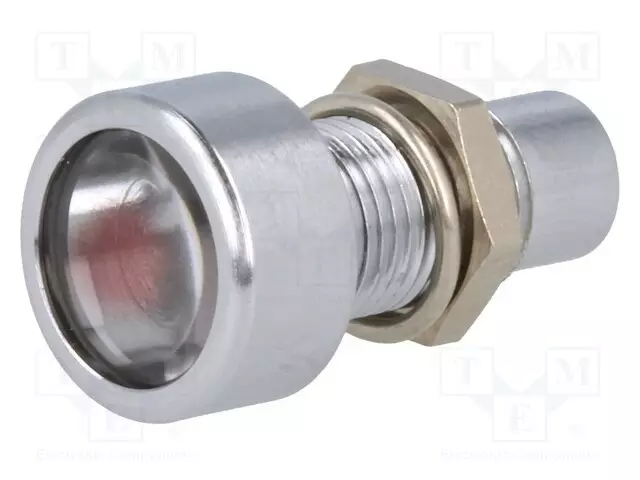 MERKKIVALO: LED - KUPERA - PUNAINEN - Ø8,2MM - IP67 - MESSINKI - Merkkivalot ja pienoislamput - AMLD0802 - 1